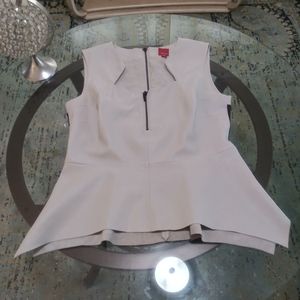 G.I.L.I. Silver/Black Faux Leather Vest Size 16